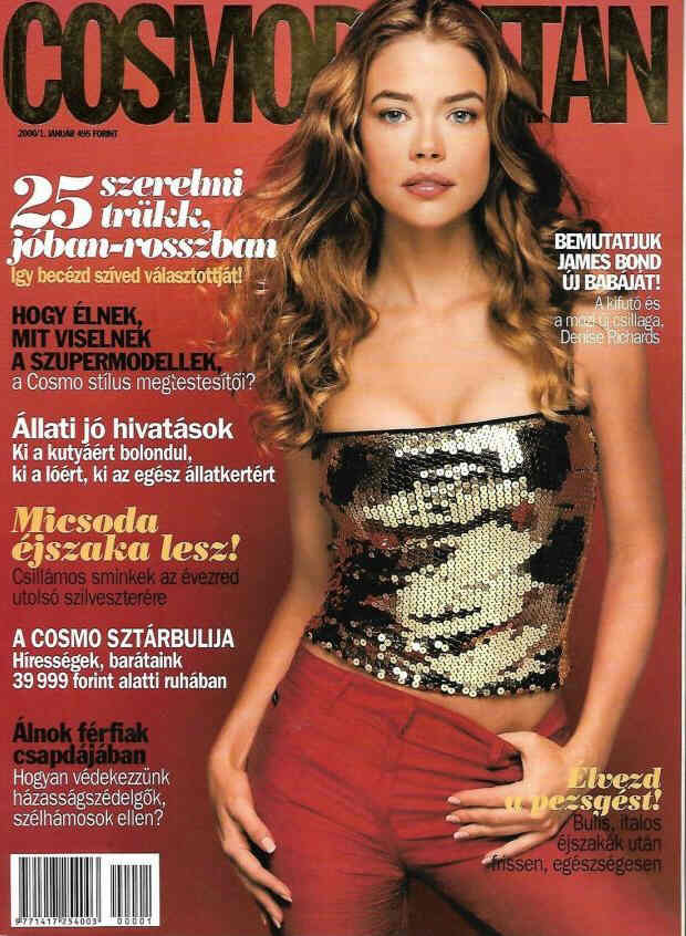 COSMOPOLITAN HUNGARY magazine side cover  January 2000