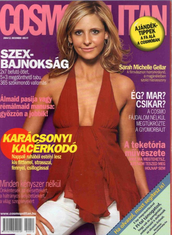 COSMOPOLITAN HUNGARY magazine side cover  December 2004