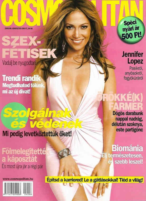 COSMOPOLITAN HUNGARY magazine side cover  August 2005