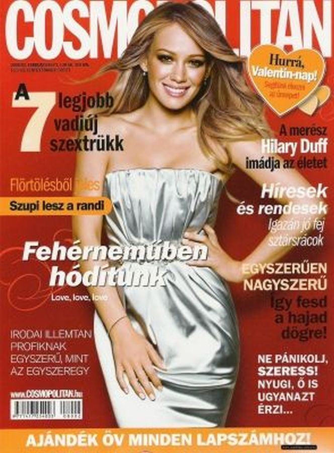COSMOPOLITAN HUNGARY magazine side cover  February 2008