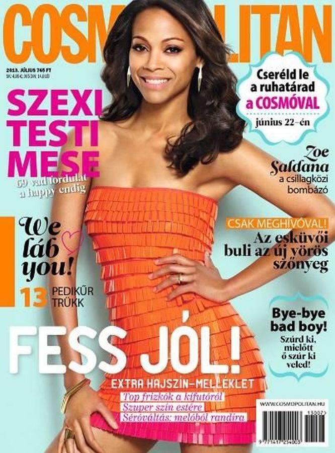 COSMOPOLITAN HUNGARY magazine side cover  July 2013