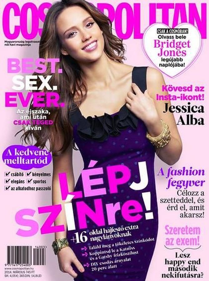 COSMOPOLITAN HUNGARY magazine side cover  March 2014