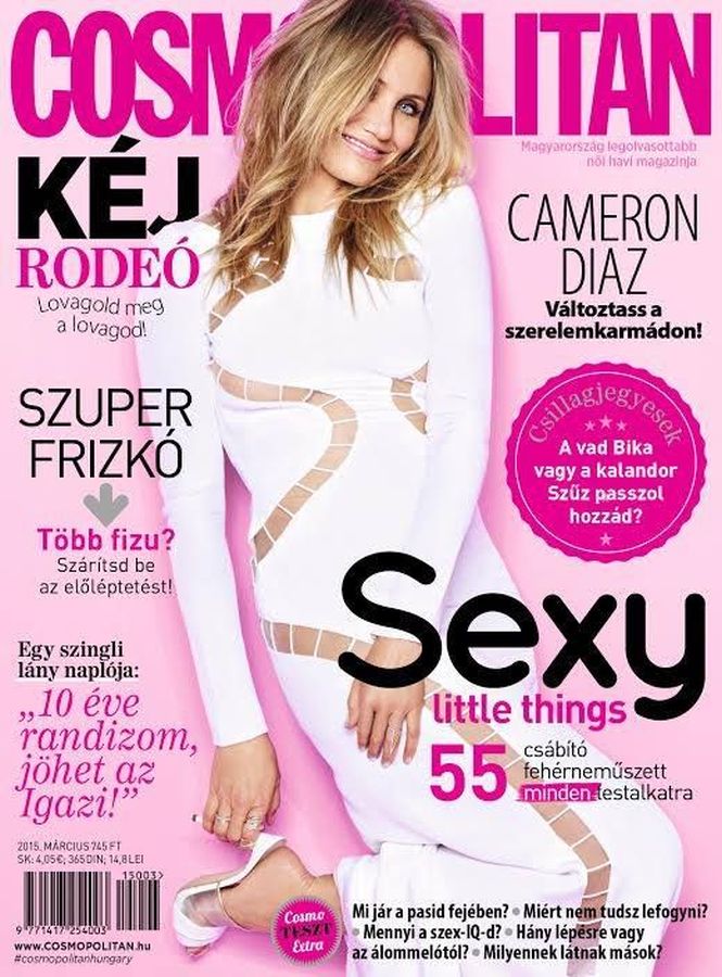 COSMOPOLITAN HUNGARY magazine side cover  March 2015