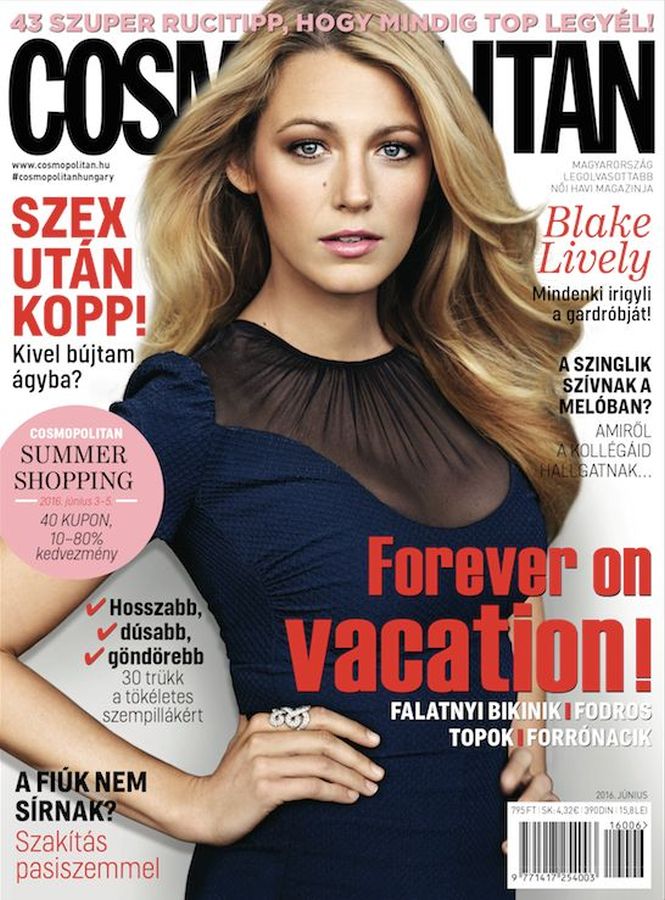 COSMOPOLITAN HUNGARY magazine side cover  June 2016