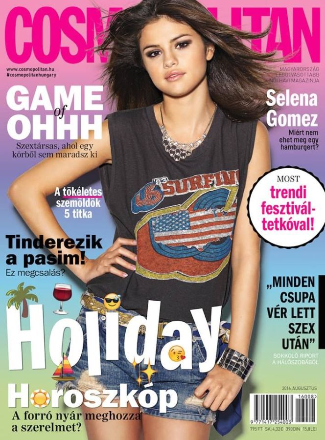 COSMOPOLITAN HUNGARY magazine side cover  August 2016