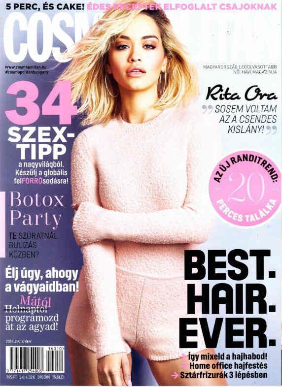 COSMOPOLITAN HUNGARY magazine side cover  October 2016