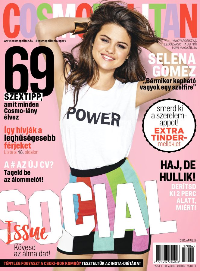 COSMOPOLITAN HUNGARY magazine side cover  April 2017