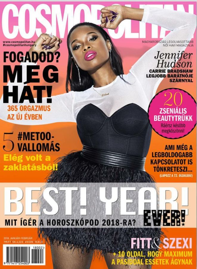 COSMOPOLITAN HUNGARY magazine side cover  January-February 2018