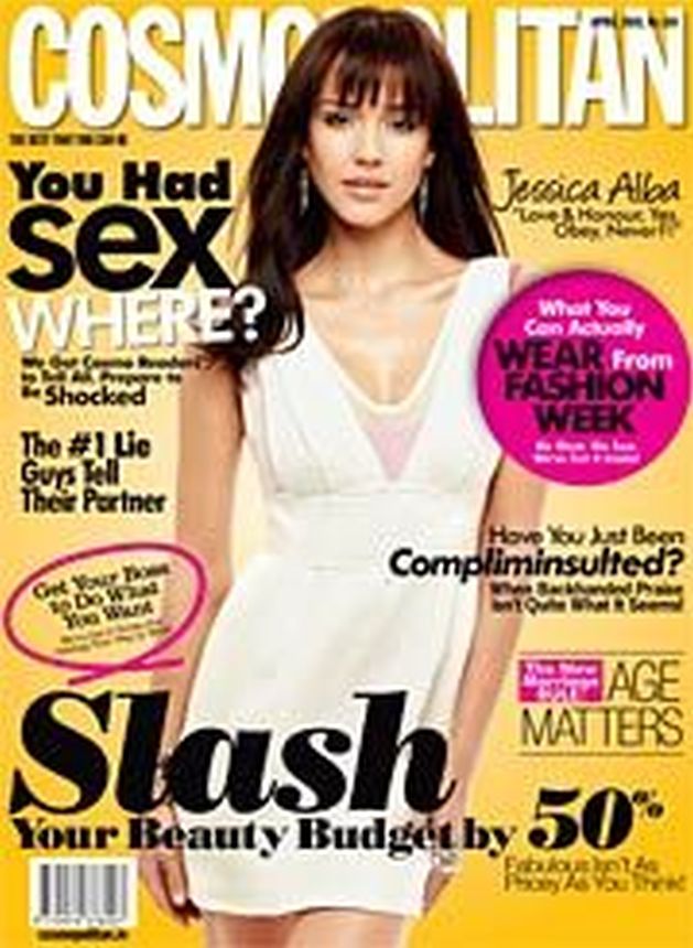 COSMOPOLITAN INDIA magazine side cover  April 2010