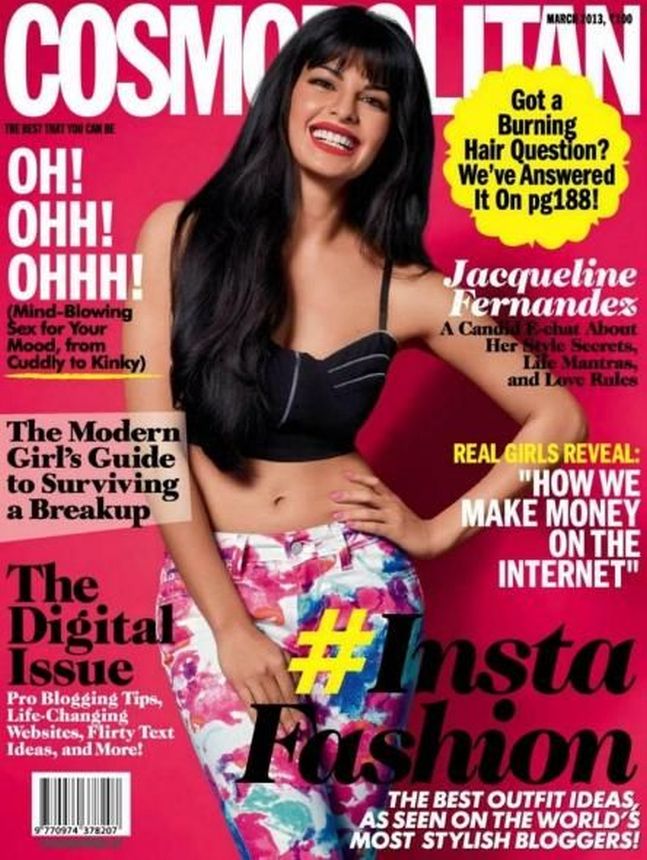 COSMOPOLITAN INDIA magazine side cover  March 2013