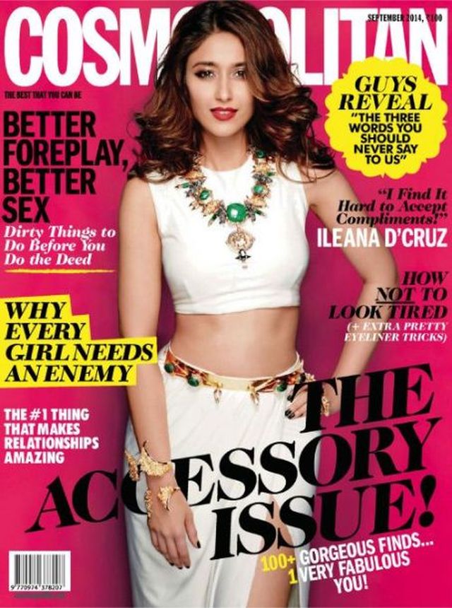 COSMOPOLITAN INDIA magazine side cover  September 2014