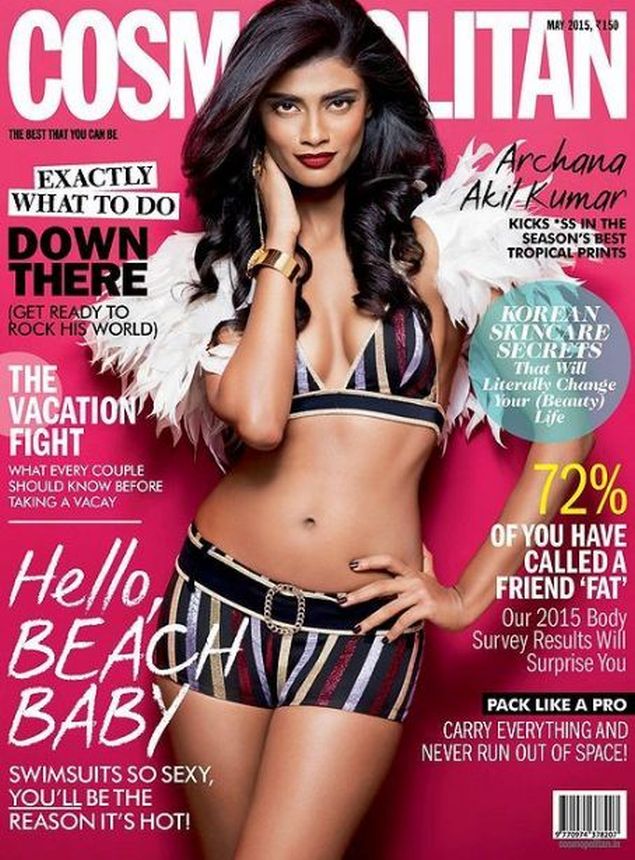 COSMOPOLITAN INDIA magazine side cover  May 2015