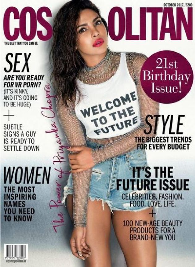 COSMOPOLITAN INDIA magazine side cover  October 2017