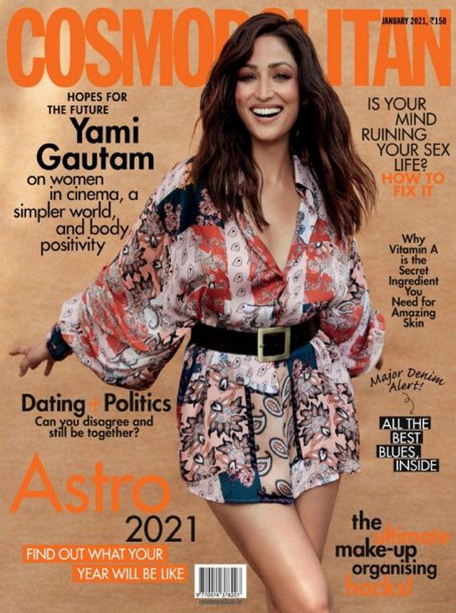 COSMOPOLITAN INDIA magazine side cover  January 2021