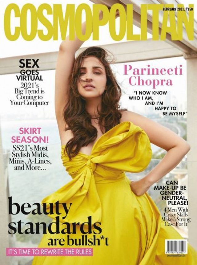 COSMOPOLITAN INDIA magazine side cover  February 2021