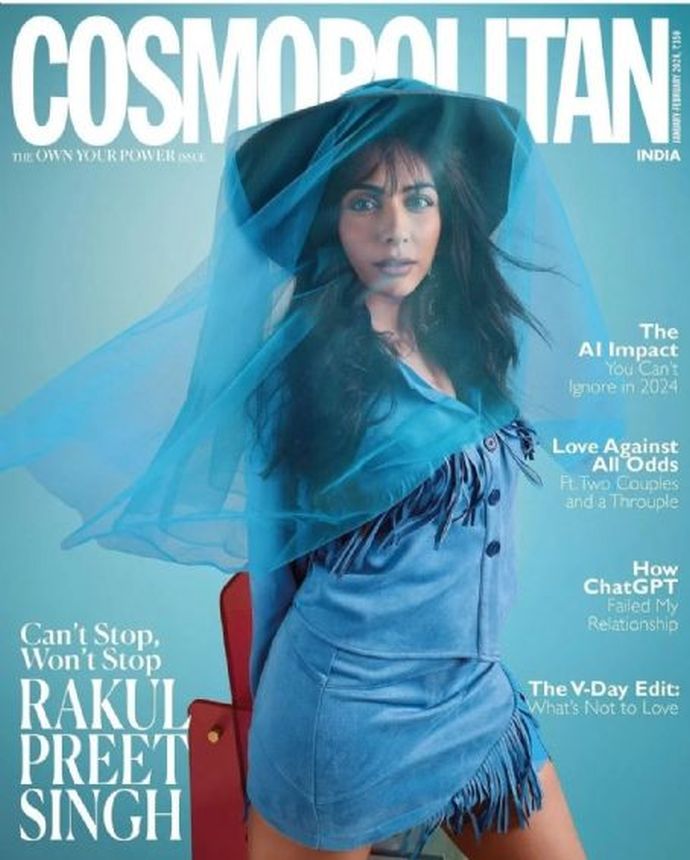 COSMOPOLITAN INDIA magazine side cover  January 2024