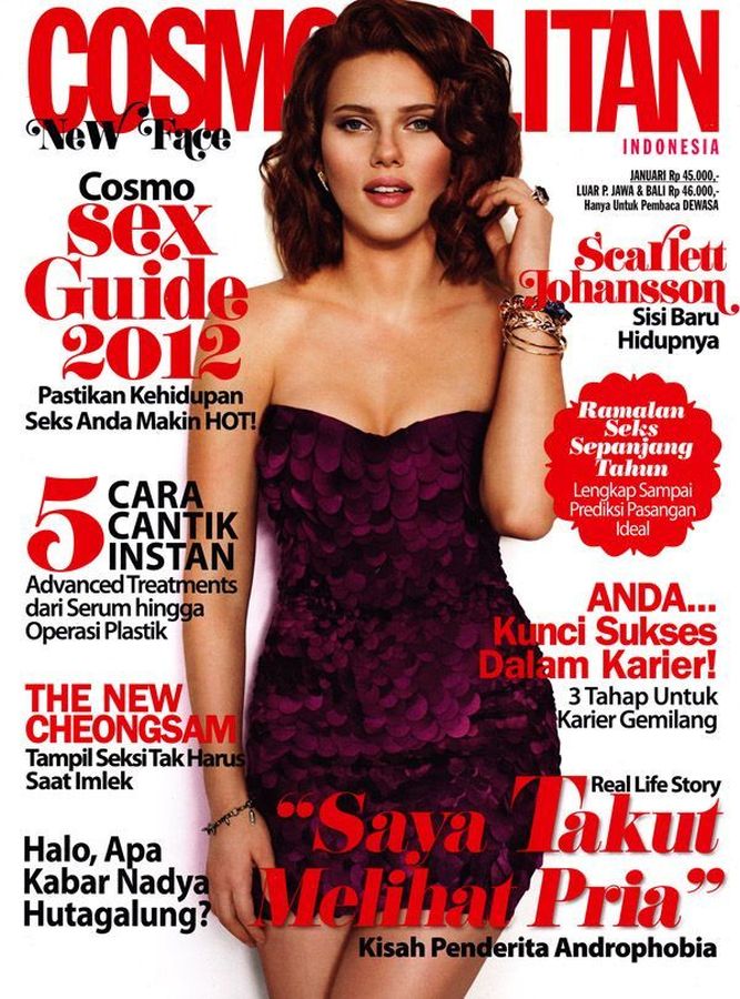 COSMOPOLITAN INDONESIA magazine side cover  January 2012