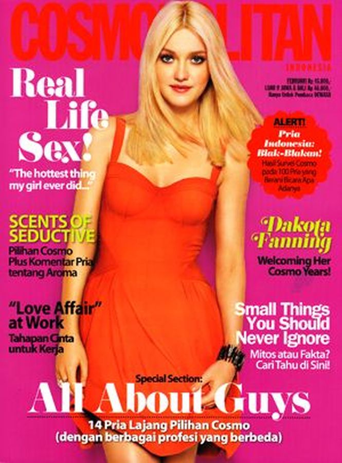 COSMOPOLITAN INDONESIA magazine side cover  February 2012
