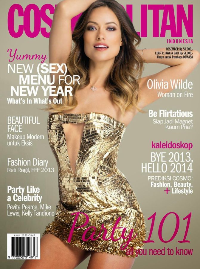 COSMOPOLITAN INDONESIA magazine side cover  December 2013