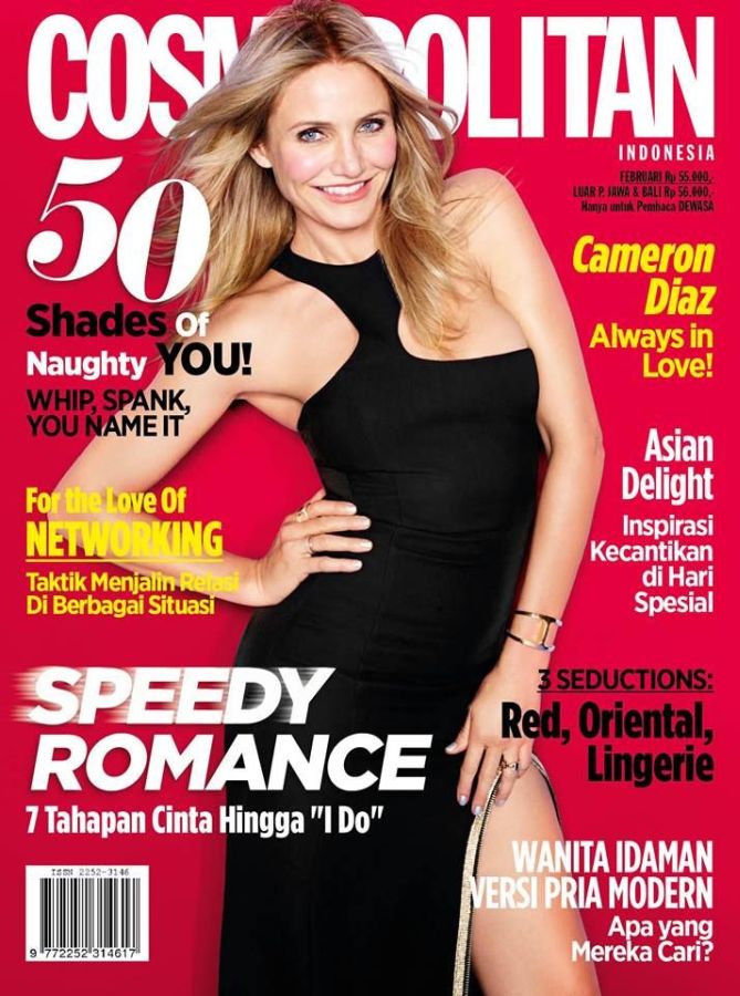 COSMOPOLITAN INDONESIA magazine side cover  February 2015