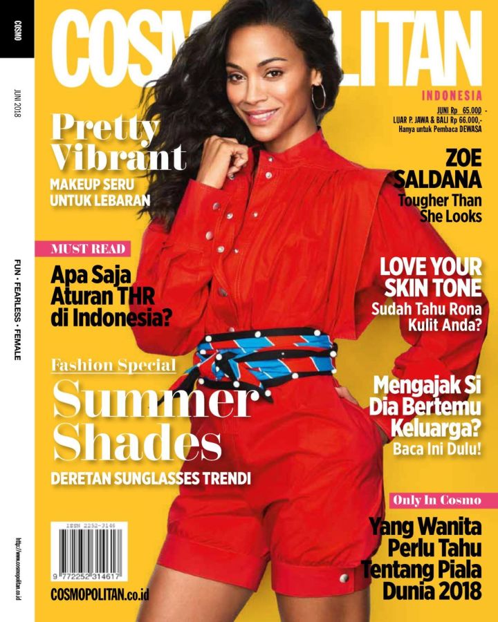 COSMOPOLITAN INDONESIA magazine side cover  June 2018