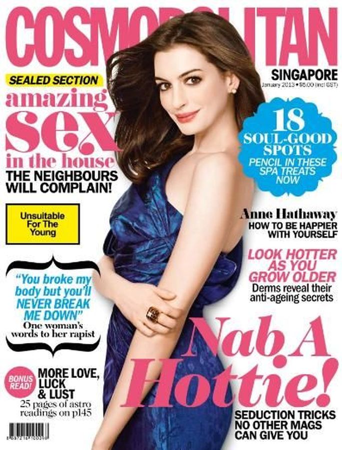 COSMOPOLITAN SINGAPORE magazine side cover  January 2013