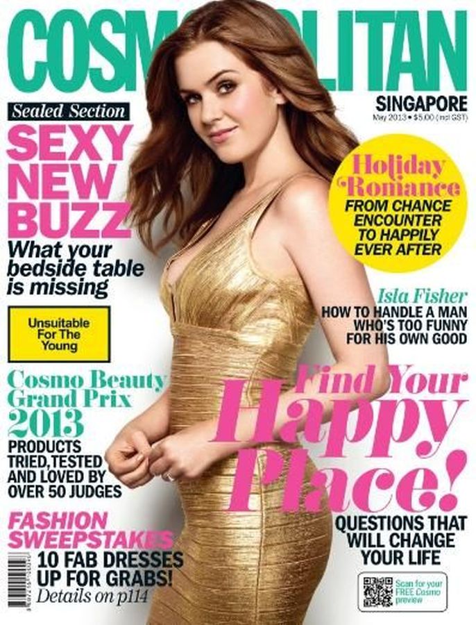 COSMOPOLITAN SINGAPORE magazine side cover  May 2013