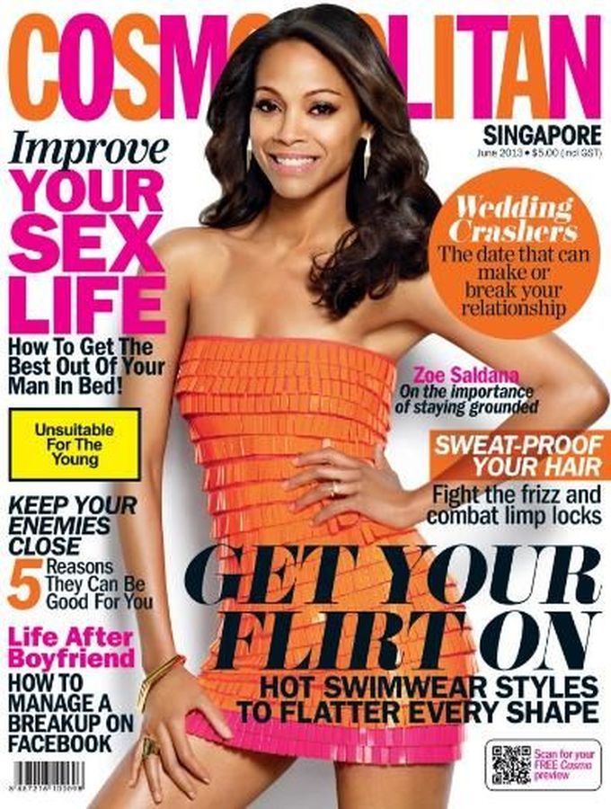 COSMOPOLITAN SINGAPORE magazine side cover  June 2013
