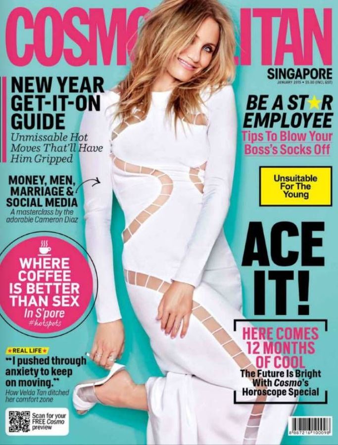 COSMOPOLITAN SINGAPORE magazine side cover  January 2015