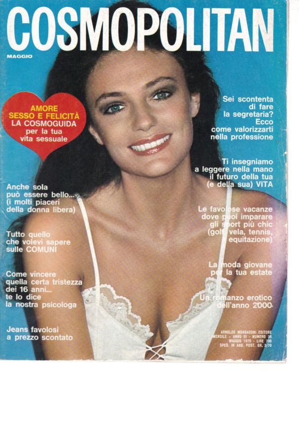 COSMOPOLITAN ITALY magazine side cover  May 1975