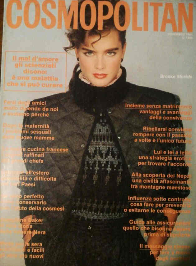 COSMOPOLITAN ITALY magazine side cover  November 1981
