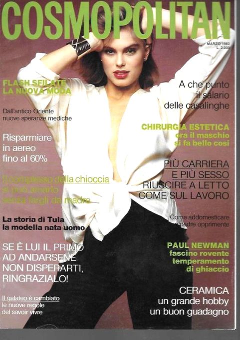 COSMOPOLITAN ITALY magazine side cover  March 1983