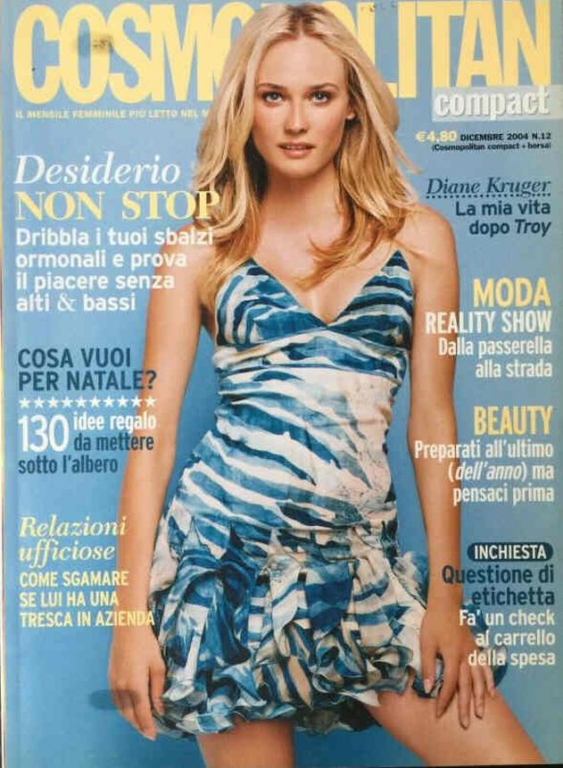 COSMOPOLITAN ITALY magazine side cover  December 2004