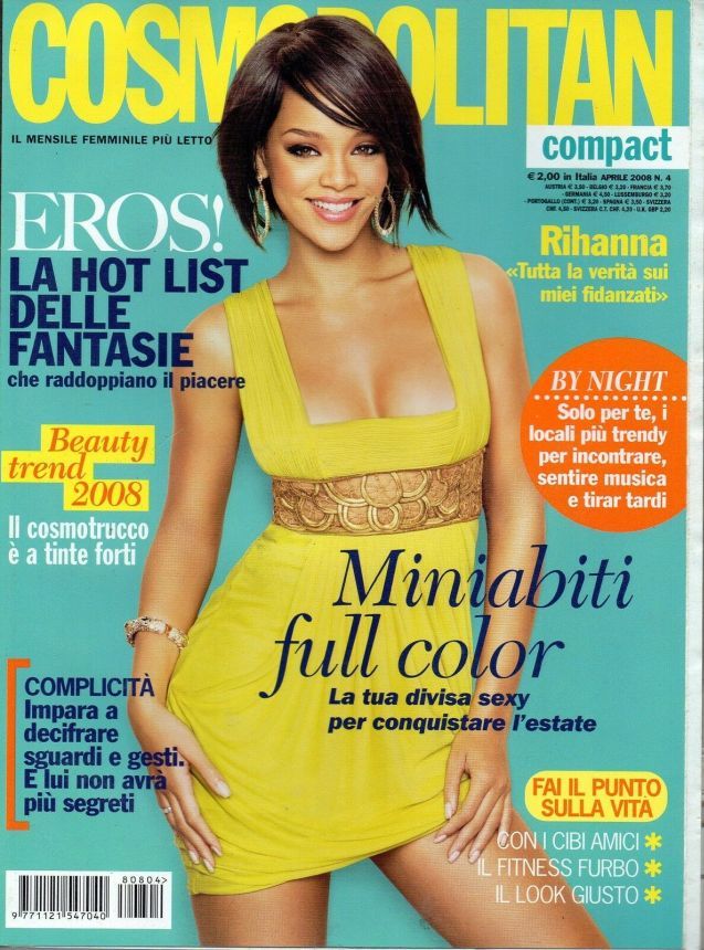COSMOPOLITAN ITALY magazine side cover  April 2008
