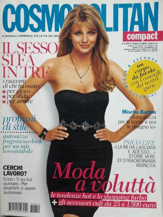 COSMOPOLITAN ITALY magazine side cover  October 2008