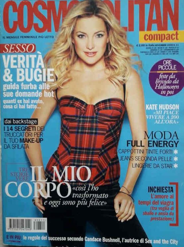 COSMOPOLITAN ITALY magazine side cover  November 2008