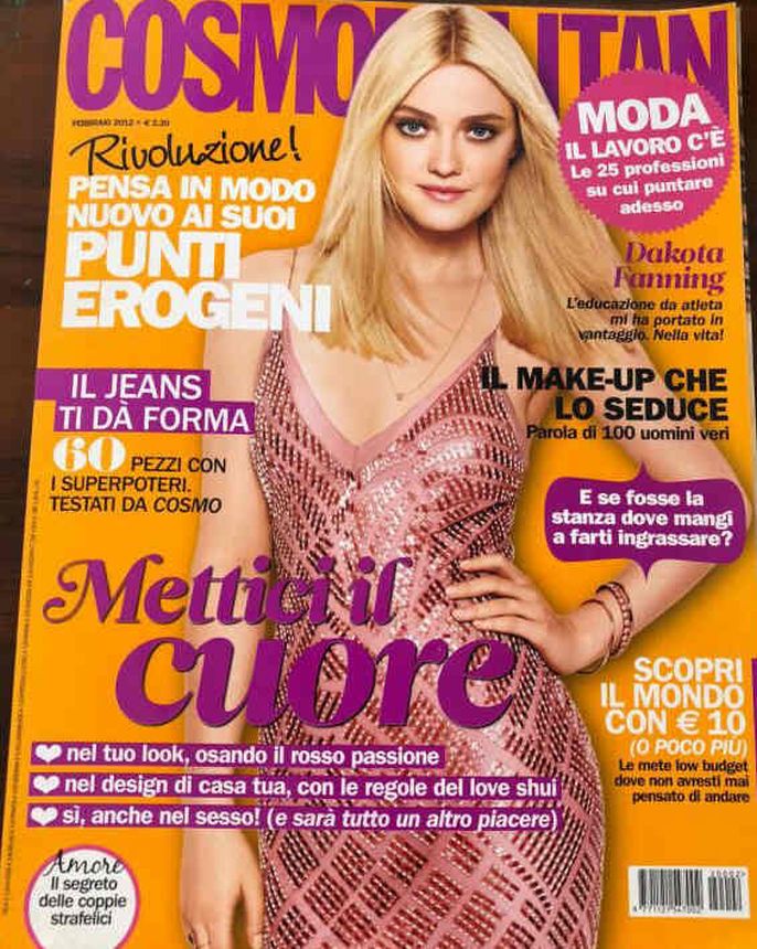 COSMOPOLITAN ITALY magazine side cover  February 2012