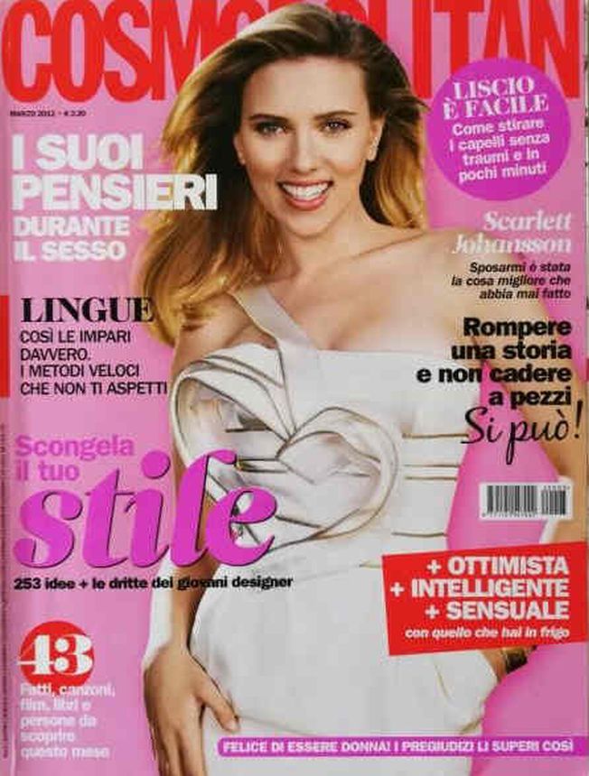 COSMOPOLITAN ITALY magazine side cover  March 2012