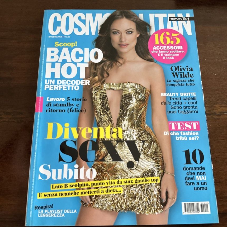 COSMOPOLITAN ITALY magazine side cover  October 2013