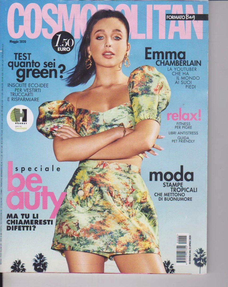 COSMOPOLITAN ITALY magazine side cover  May 2020