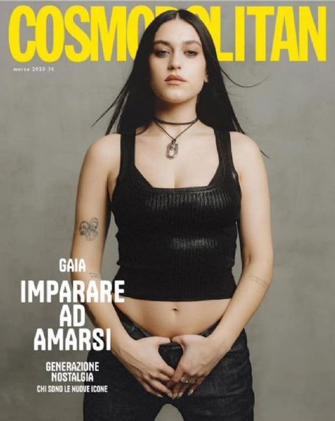 COSMOPOLITAN ITALY magazine side cover  March 2025