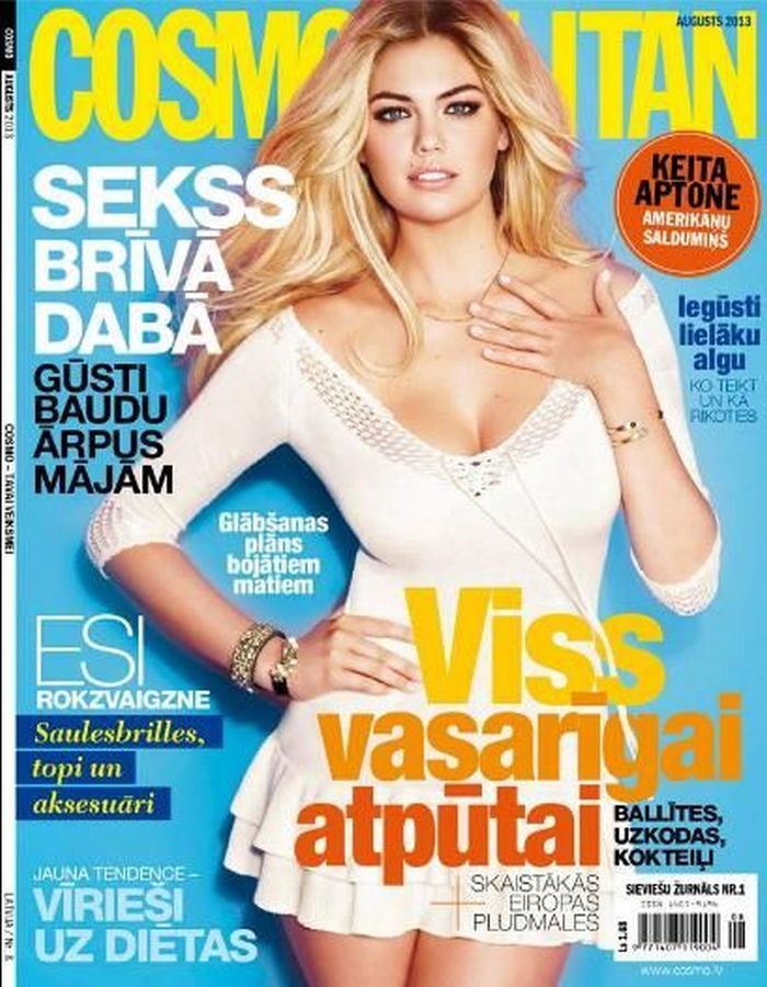 COSMOPOLITAN LATVIA magazine side cover  August 2013
