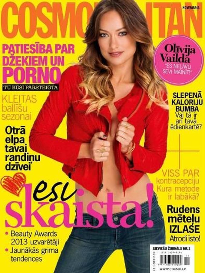 COSMOPOLITAN LATVIA magazine side cover  November 2013