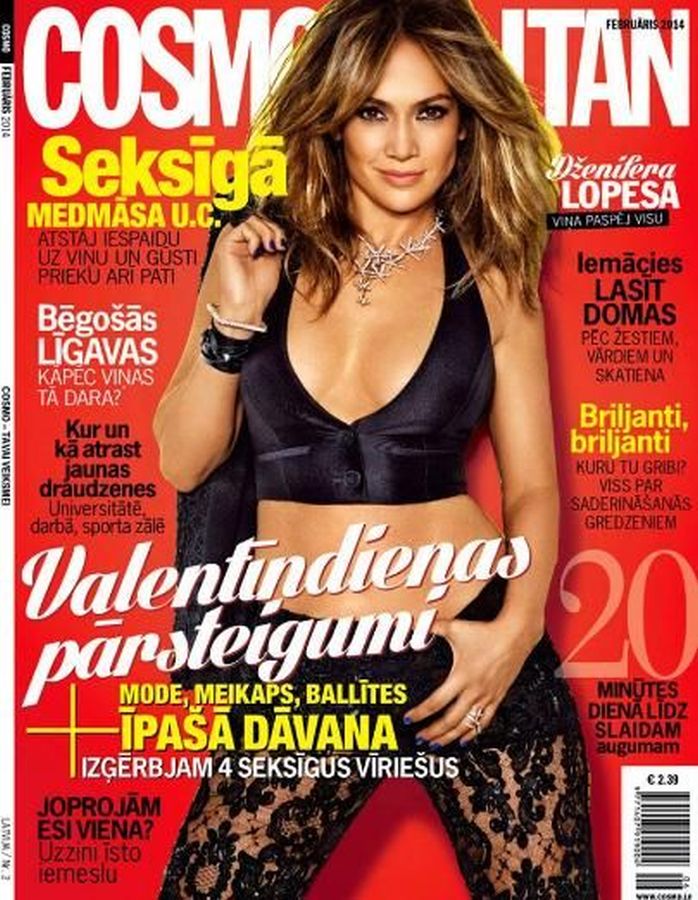 COSMOPOLITAN LATVIA magazine side cover  February 2014