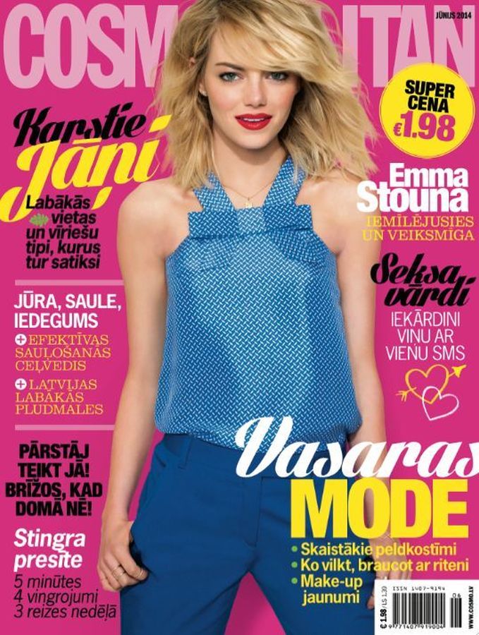 COSMOPOLITAN LATVIA magazine side cover  June 2014
