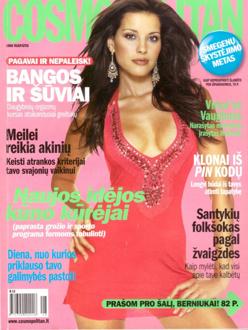 COSMOPOLITAN LITHUANIA magazine side cover  August 2002