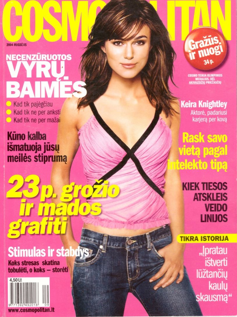COSMOPOLITAN LITHUANIA magazine side cover  September 2004