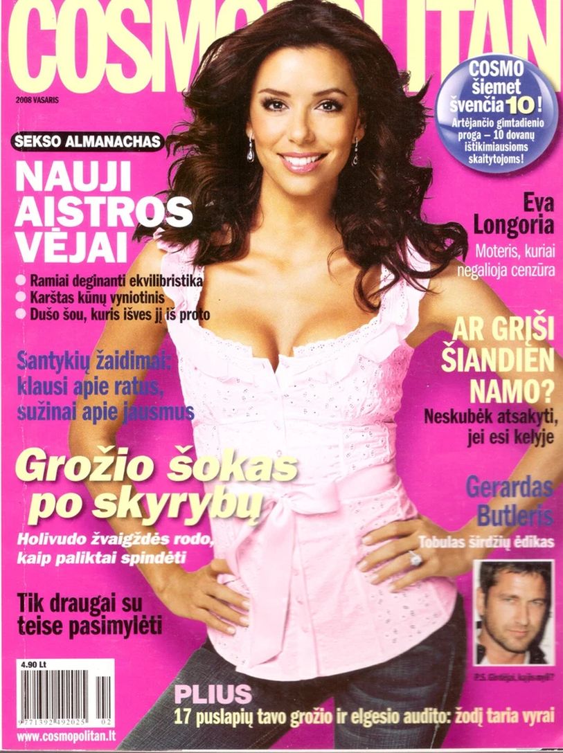 COSMOPOLITAN LITHUANIA magazine side cover  February 2008