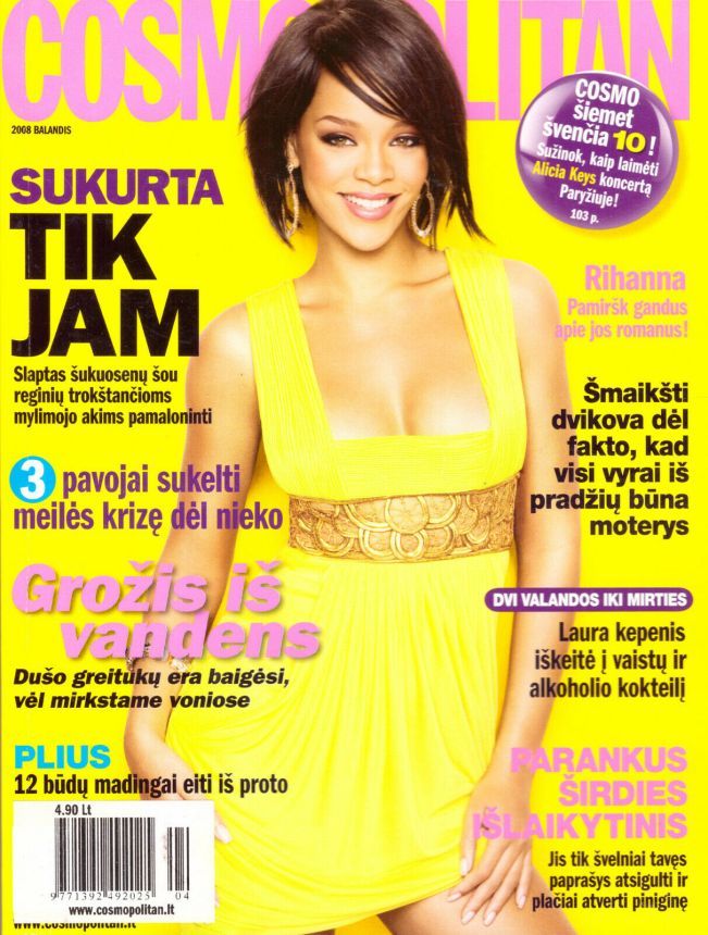 COSMOPOLITAN LITHUANIA magazine side cover  April 2008