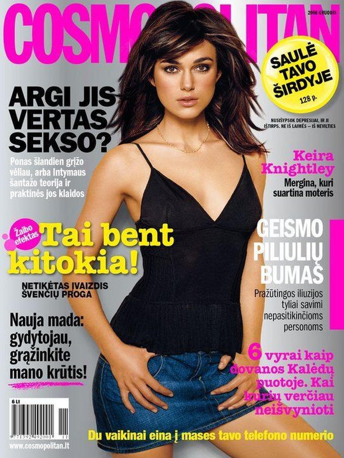 COSMOPOLITAN LITHUANIA magazine side cover  December 2008